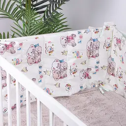 Борт в ліжечко MirSon Kids Time 18-0005 Kind Bear захисний білий - мініатюра 3
