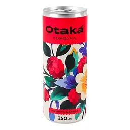 Напій безалкогольний Otaka Комбуча Іскриста малина слабогазований 250 мл