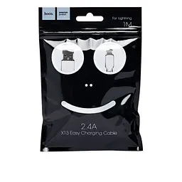 Кабель Hoco X13 Easy charged Lightning charging cable, ( L-1M ) White - мініатюра 2