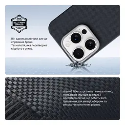 Чехол ArmorStandart BlackIcon Aramid Plain MagCase для Apple iPhone 16 Pro Black (ARM90169) - мініатюра 4