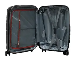 Валіза середня M поліпропілен Milano bag 0306 65×42×28см 56л Чорний - мініатюра 4