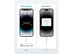 Кабель Lightning ANKER Powerline 322 USB-З to Lightning 1.8м White (A81B6H21) - мініатюра 4