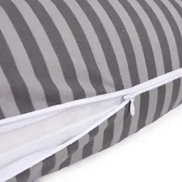Подушка для вагітних та відпочинку MirSon Г-подібна №5001 Color Line Stripe Gray 140х40х20 см сіра (2200010969528) - мініатюра 3