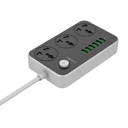 Розетка-удлинювач мережі фільтр LDNIO SC3604 на 3 розетки + 6 USB 3.4A - мініатюра 3