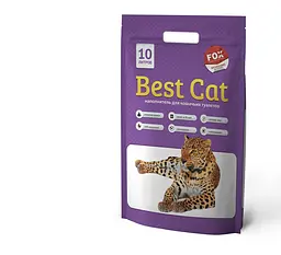 Силікагелевий наповнювач Best Cat Purple Lawanda для котячого туалету з запахом лаванди 10 л