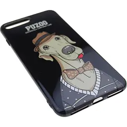 Чохол-накладка PUZOO TPU Glossy Shiny Powder Art dog iPhone 7 Plus/8 Plus Black Bean - мініатюра 2