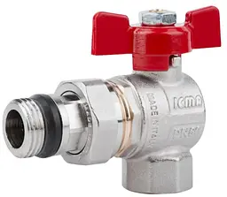 Кран кульовий Icma FAR. ROSSA 1/2" кутовий №362 (87362AD11) - мініатюра 1