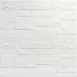 Самоклеюча декоративна 3D панель Sticker Wall Камінь біла бита цегла 700х770х5мм 180 SW-00000426