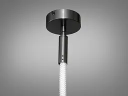 Люстра стельова LED Diasha 9610-2500BHR Шланг, 28W, чорний хром, сучасний стиль для коридору, вітальні, спальні, кухні, офісу - мініатюра 3