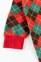 Дитячий ромпер в клітинку Scotland з начосом на блискавці