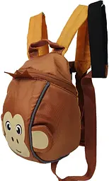 Рюкзак дитячий маленький Riciclo Kleinkinder Rucksack 20x17x10 см поліестер коричневий (мавпка) - мініатюра 2
