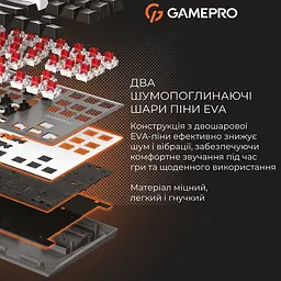Клавіатура дротова GamePro Genesis Joker Outemu Red Swithes USB Gray (MK124G) - мініатюра 9