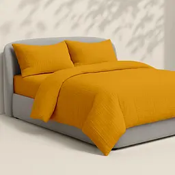 Комплект постільної білизни Cosas двоспальний без простирадла муслін ORANGE 180 x 220 см (Set_Muslin_0017Orange_180_2) - мініатюра 2
