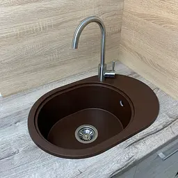 Кухонна мийка Adamant Ovale 610x420x180 коричневий 639223, Коричневий - мініатюра 2