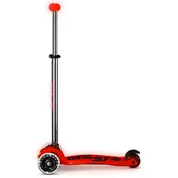 Самокат MICRO серії "Maxi Deluxe Glow LED" – ЧЕРВОНА АУРА (до 50 kg, 3-х колісний, світло) Micro MMD368 - мініатюра 4