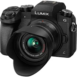 Бездзеркальний фотоапарат Panasonic Lumix DC-G7 Kit 14-42mm f/3.5-5.6 Black [DMC-G7KEE-K] UA [121458] - мініатюра 2