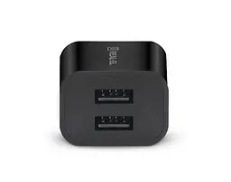 Сітчасте зарядне пристрій REAL-EL CH-210 (2USB, 2.1A) Чорний - мініатюра 4