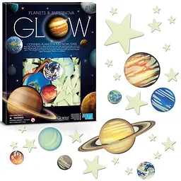 Набір сяючих наклейок 4M Glow Планети та 100 зірок (00-05631) - мініатюра 3