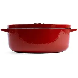 Гусятниця чавунна з кришкою KitchenAid 30 см 5.6 л червона (CC006063-001) - мініатюра 3