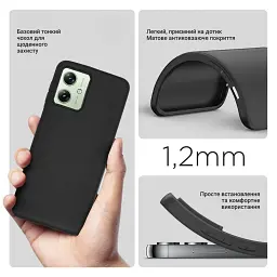 Силіконовий чохол BeCover для Motorola Moto G54 / G54 Power Black (710546) - мініатюра 6