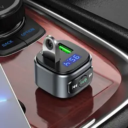 Автомобільний FM-трансмітер модулятор Bluetooth MP3 HOCO E67 Fighter QC3.0 - мініатюра 5