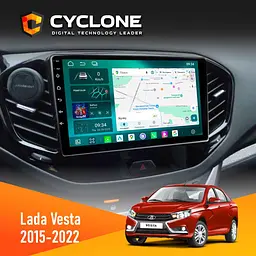 Штатна магнітола Lada Vesta 2015-2022 Cyclone C9-013 4x64 DSP 4G Cyclone (НФ-00007321)