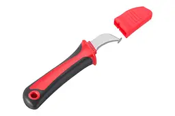 Ніж будівельний кабельника електрика для зняття ізоляції Intertool HT-0562 170 мм з п'ятою - мініатюра 4