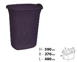 Кошик для білизни Violet House 0261 Віолетта Plum, 65 л, фіолетовий (0261 Віолетта PLUM с/к 65 л) - мініатюра 3