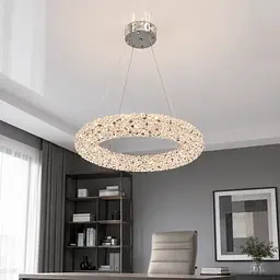Кругла хромована кришталева LED люстра Artlight 567-600CH діаметром 58 см та потужністю 59W