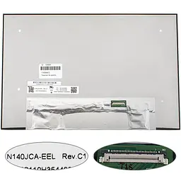 Матриця 14.0" N140JCA-EEL (1920*1200 30pin(eDP IPS) LED SLIM (без додаткової панелі) матові роз'єм праворуч внизу) для