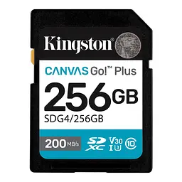 Карта пам`ятi SDXC 256GB UHS-I/U3 Class 10 Kingston Canvas Go! Plus R200/W160MB/s (SDG4/256GB)