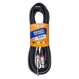 Микрофонный аудио кабель Jack 6,3 — XLR Female Maximum Acoustics MICXJ5 (Red) OFC 5m - мініатюра 1