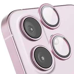 Захисне скло Metal Classic на камеру (у упак.) для Apple iPhone 16 (6.1) / 16 Plus (6.7) Рожевий / Pink - мініатюра 3