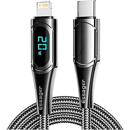 Дата кабель USB-C to Lightning 2.0m 20W Digital Display black Essager (EXCTL-YDA01)
