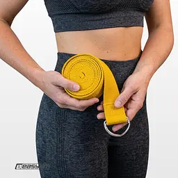 Ремінь для йоги EasyFit жовтий - мініатюра 11