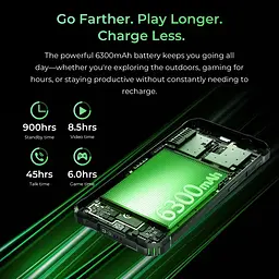 Смартфон Oukitel G5 6" HD+ /4GB/256GB T310 /6300mAh /Ліхтар/13+5Мп/ IP69K/Green - мініатюра 7
