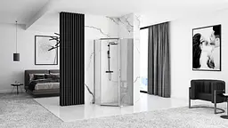 Душова кабіна Rea Axin 90x90 хром REA-K8779, Хром, Універсальна, прозорий - мініатюра 3