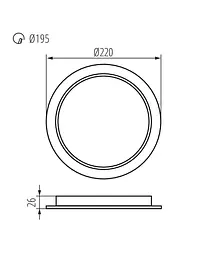 Точковий світильник Kanlux 36514 Tavo LED 1x24W 4000K 2600Lm IP20 - мініатюра 3