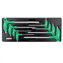 Набір ключів TORX із ручкою L-обр. (У ложементі) Toptul hoz0014786