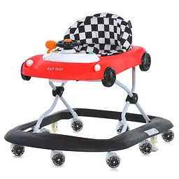 Ходунки дитячі CAR WAY ME 1216 музичні 8 коліс стопори Red-Black (ME 1216 Red-Black)