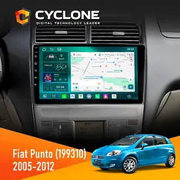 Штатна магнітола Fiat Punto, Linea 2005-2014 Cyclone C9-013 4x64 DSP 4G Cyclone (НФ-00008695)
