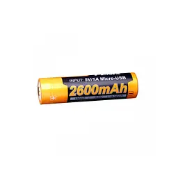 Акумулятор Fenix 18650  2600 mAh micro usb зарядка (ARB-L18-2600U) - мініатюра 2