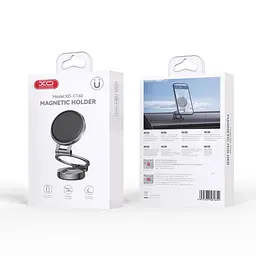 Автотримач XO C160 Universal Magnetic Tri-fold Cell Phone Holder чорний - мініатюра 8