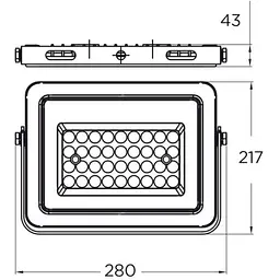 Прожектор Eurolamp LED з радіатором чорний (LED-FL-100/65(black)) - мініатюра 2
