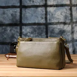 Шкіряна сумка із щільним дном для жінок Vintage 27х16х11 см sum0027630 - мініатюра 11
