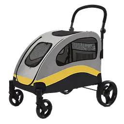 Візок для домашніх тварин до 60 кг Bestopet Люпосанчик BS-RL-10 Grey-Yellow