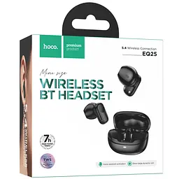 Бездротові навушники TWS EQ25 Unimpeded Midnight Black Hoco teh0030090