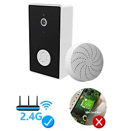 Відеодомофон Wifi на батарейках ААА з окремим бездротовим USB дзвінком Nectronix YE-B-01 (100840) - мініатюра 6