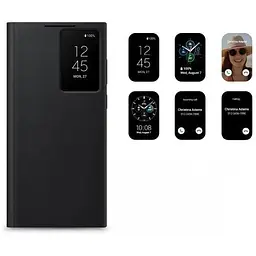 Оригінальний чохол-книжка Samsung S-View Flip Cover для Galaxy S22 Ultra Чорний EF-ZS908CBEGRU - мініатюра 7