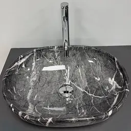 Умивальник VBI Modena S black onyx накладний VBI-012008, Чорний матовий - мініатюра 4
